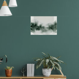 Póster de paisaje abstracto Niebla Verde