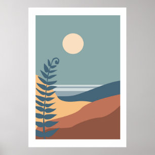 Póster de paisaje colorido