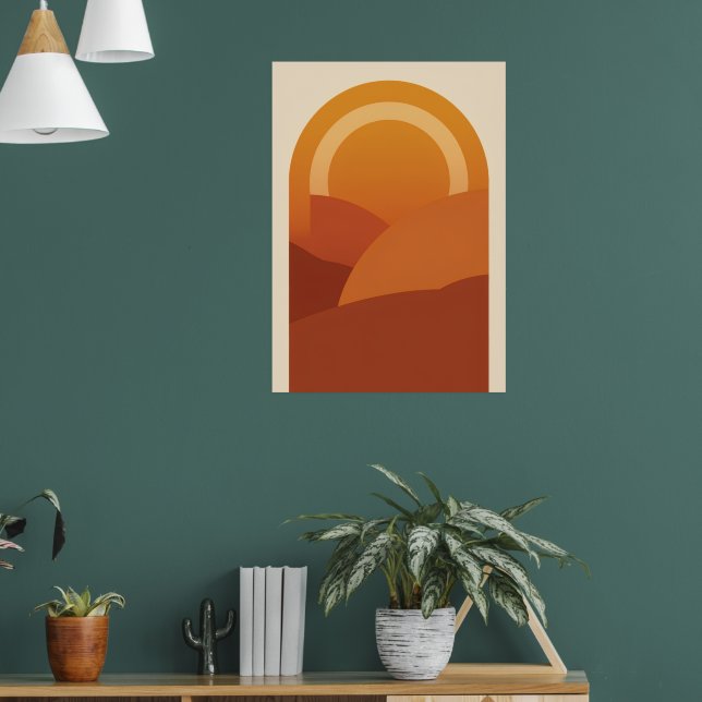 Póster de paisaje de arco del desierto boho | Sol  (Salón 1)