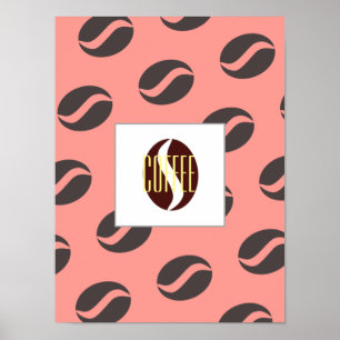 Póster de palabras con marco de patrón de granos d