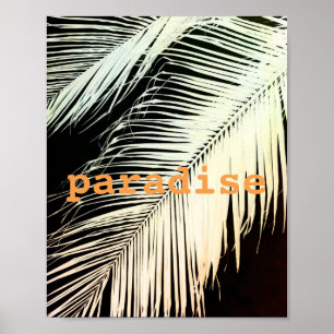 poster de palma tropical con arte fotográfico de t