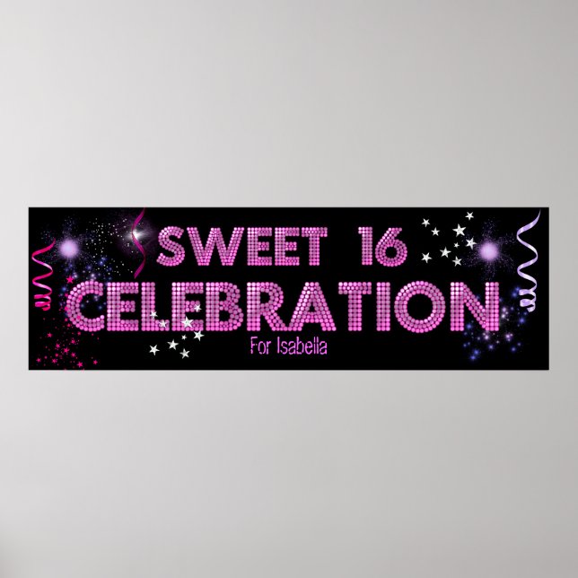 Póster de pancarta de Sweet 16 (Frente)