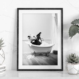 Póster de Panda en una bañera