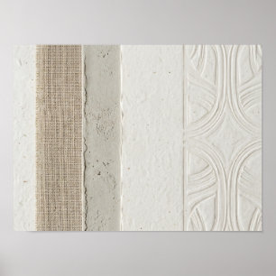 Póster de panel de papel y textil con relieve de m