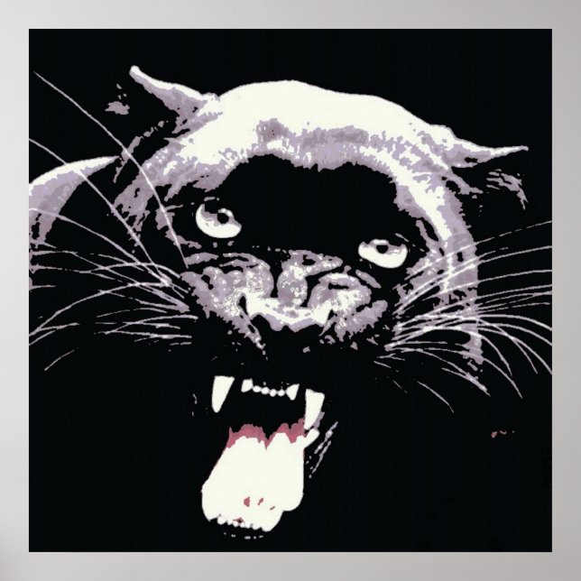 Póster de Pantera Jaguar Negro (Frente)