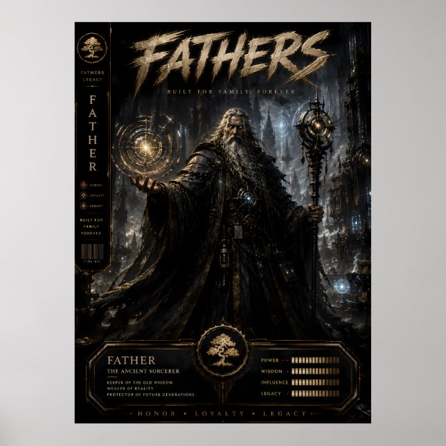 Póster de Papá Hechicero de Fantasía (Frente)