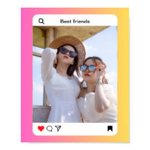Póster de papel con texto de foto personalizado de