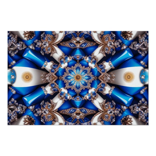 Poster de pared con diseño de colores argentinos (Anverso)