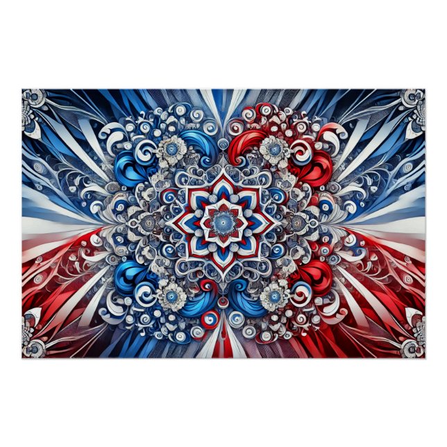 Poster de pared con diseño de colores franceses (Anverso)