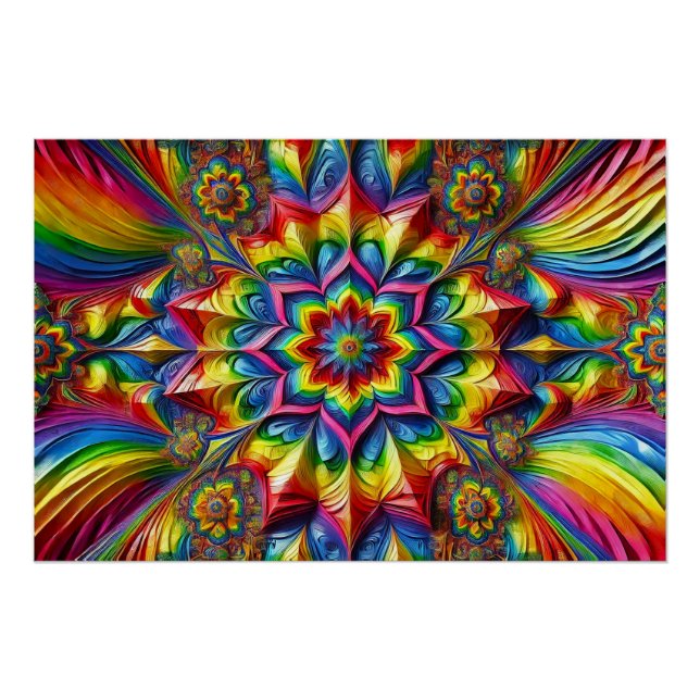 Poster de pared con diseño de colores LGBTQ (Anverso)