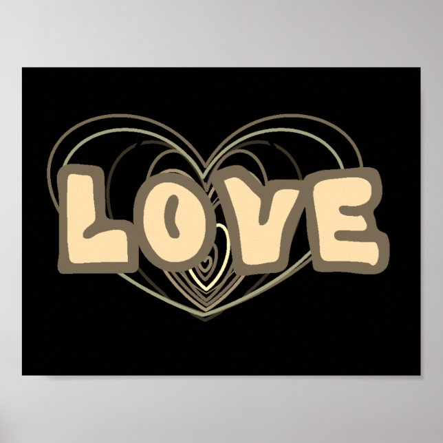 Póster de pared con imágenes de amor y corazón (Frente)