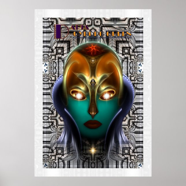 Póster de pared de archivo Daria Cyborg Queen Tech (Frente)