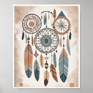 poster de pared de arte abstracto de boho ecléctic