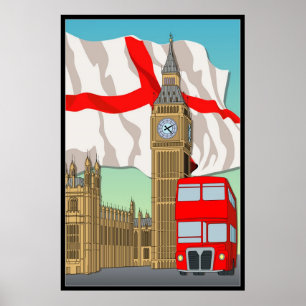 Poster de pared de arte de vectores de Londres/imp