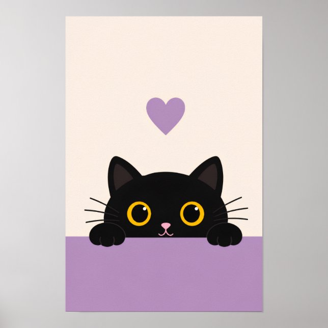 Póster de pared de café de gatos (Frente)