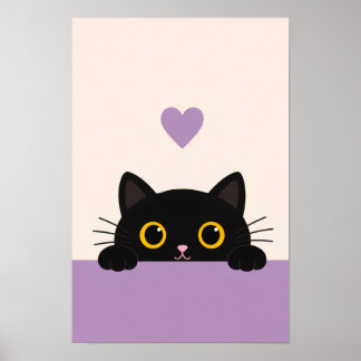 Póster de pared de café de gatos