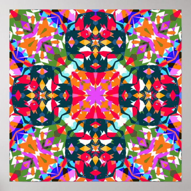 Poster de pared de decoración de dopamina alegre y (Frente)