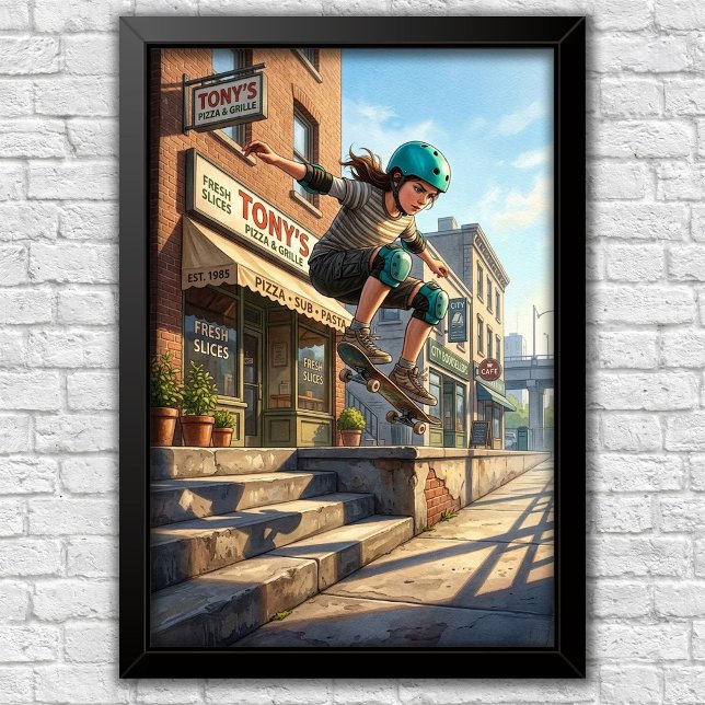 Póster de pared de dormitorio de monopatín urbano  (Subido por el creador)