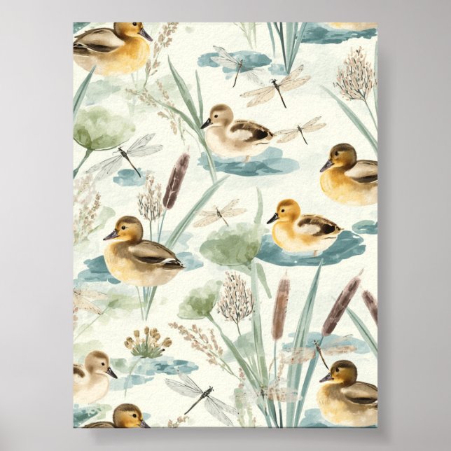 Póster de pared de pato, decoración de dormitorio  (Frente)