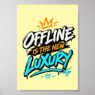 Póster de pared de streetwear de lujo Offline Is T