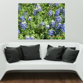 Póster de pared de vibrante Texas Bluebonnet