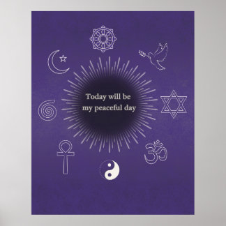 Póster de pared Mi día será pacífico hoy