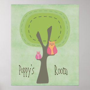 Póster de pared para cuarto de niños Mamá y Bebé B