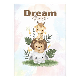 Póster de pared para nursery inspirador con tema d