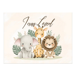 Póster de pared para nursery Safari edificante Yo 