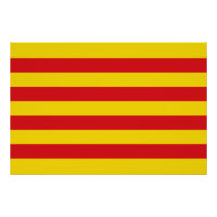 Poster de pared patriótico con bandera de Cataluña