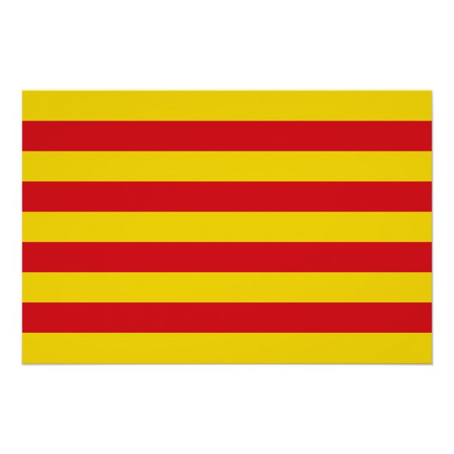 Poster de pared patriótico con bandera de Cataluña (Anverso)