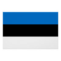 Poster de pared patriótico con bandera de Estonia