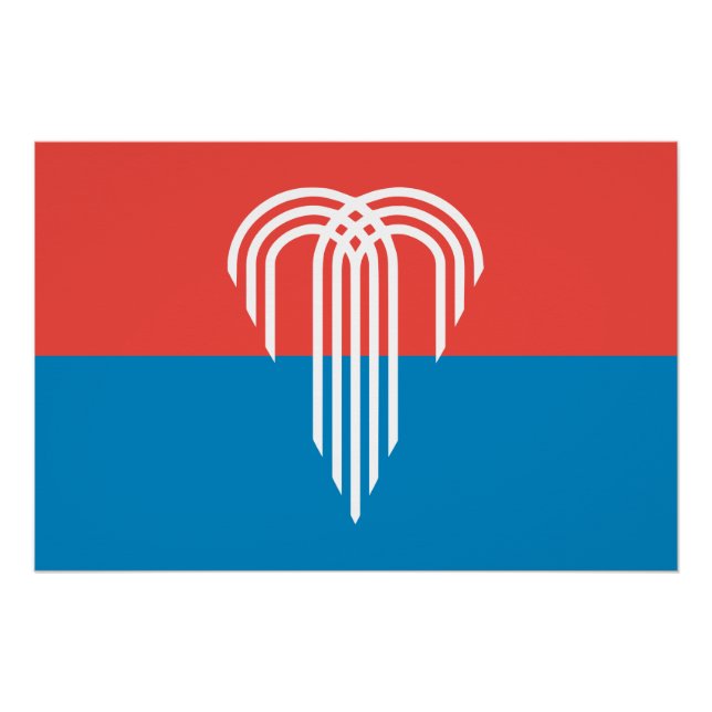 Poster de pared patriótico con bandera de Kansas C (Anverso)
