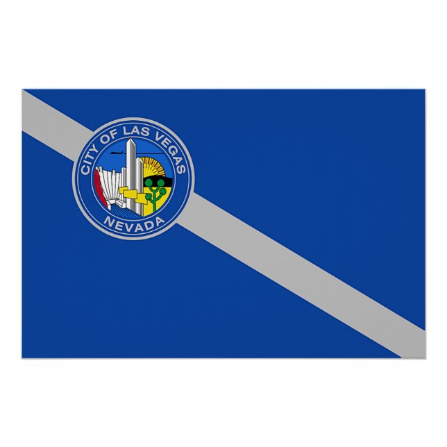 Poster de pared patriótico con bandera de Las Vega (Anverso)
