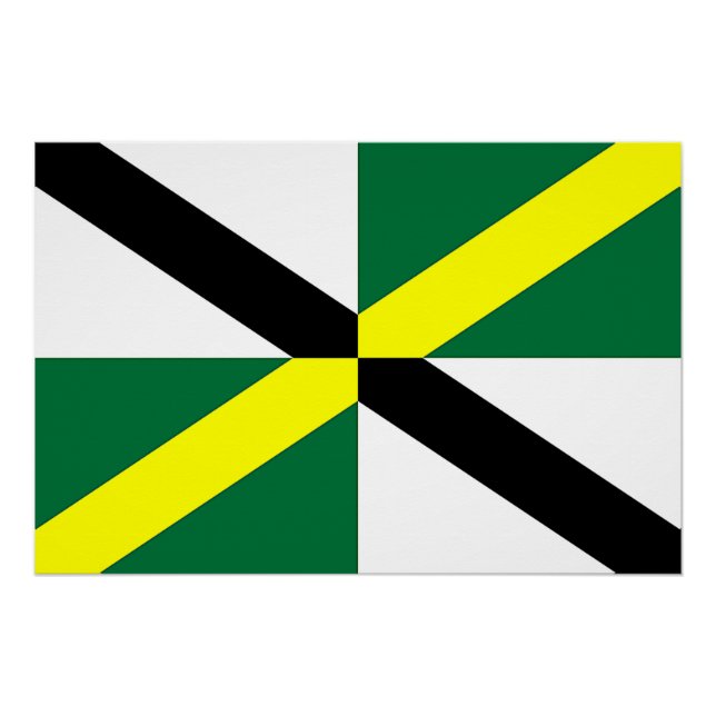 Poster de pared patriótico con bandera de Monterre (Anverso)