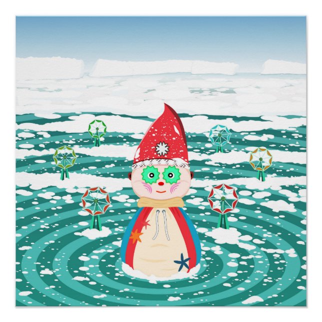 Poster de pared - Un ilustracion de Navidades tard (Anverso)