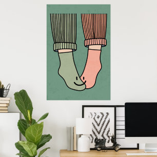 Póster de pareja La pareja perfecta Happy Feet Art