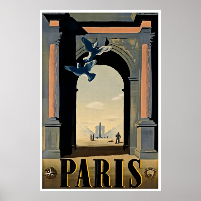 Póster de París Francia Arte de Pared Impresión de (Frente)