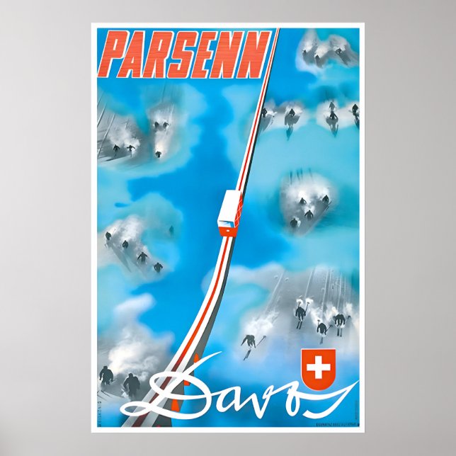 Póster de Parsenn Davos Art Suiza (Frente)
