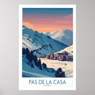 Póster de Pas de la Casa Andorra Pirineos Estación