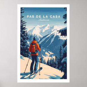 Póster de Pas de la Casa Grandvalira Esquí Impresi