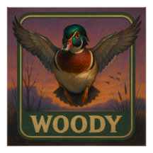 Póster de Pato de Madera