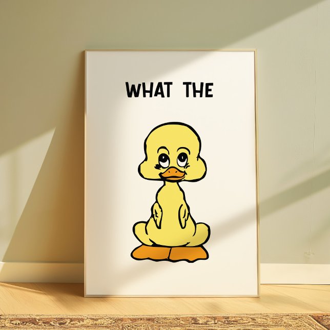 Póster de Pato Divertido “¿Qué?” Arte de Pared de  (Subido por el creador)