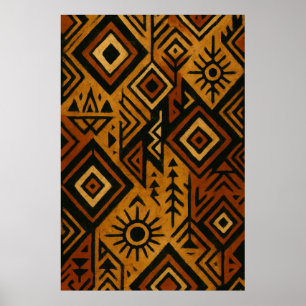 Póster de Patrón Africano Audaz – Inspirado en lo