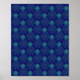 Póster de patrón floral