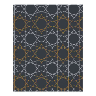 Póster de patrón geométrico de acero de Damasco