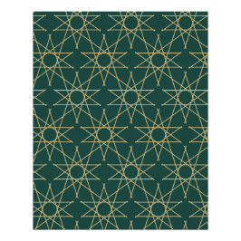 Póster de patrón geométrico de loto del Nilo