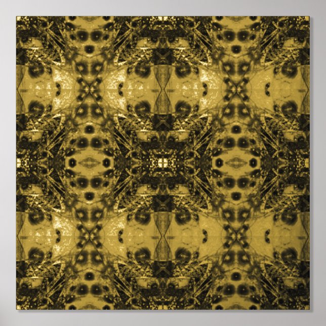 Poster de patrón geométrico de oro artístico (Anverso)