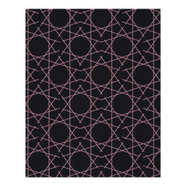 Póster de patrón geométrico de Rosa Obsidiana