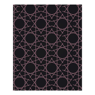 Póster de patrón geométrico de Rosa Obsidiana